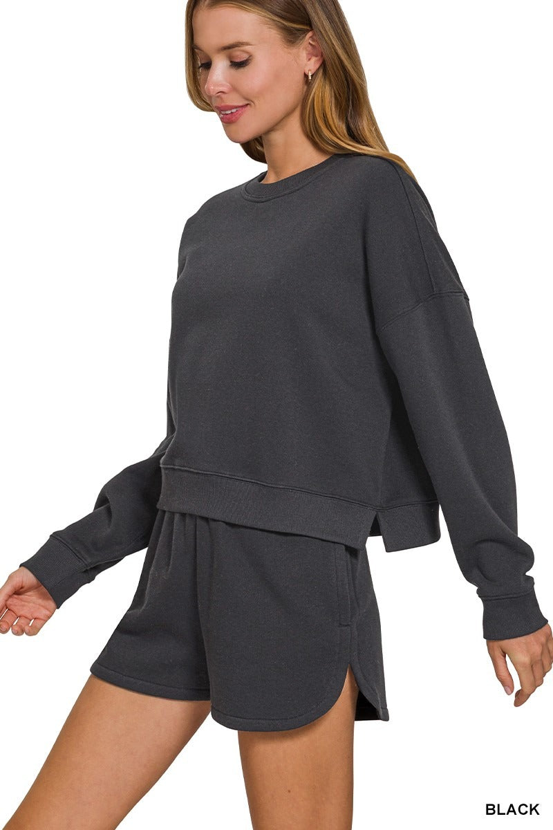 Fleece Sweatshirt & Shorts Set – nk boutique baton rouge