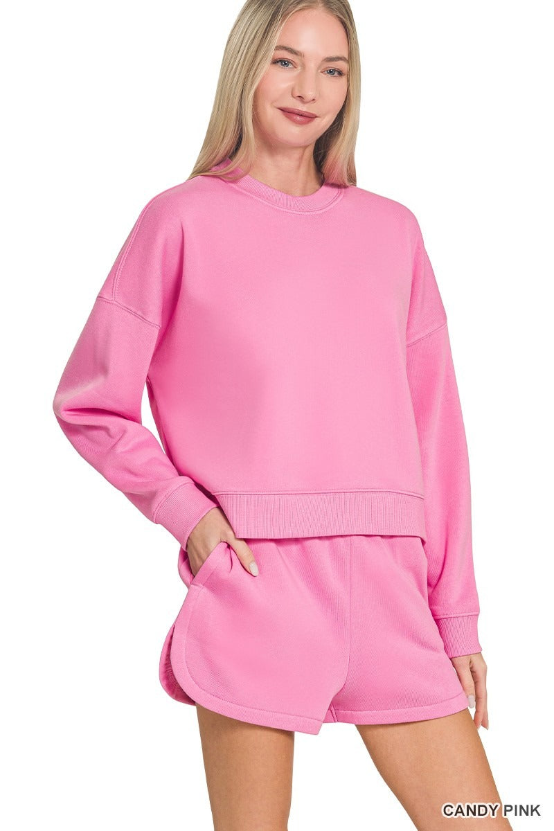 トップス anuke Compact Short Sweat 26SS Fleece Sweatshirt & Shorts Set – nk boutique baton rouge