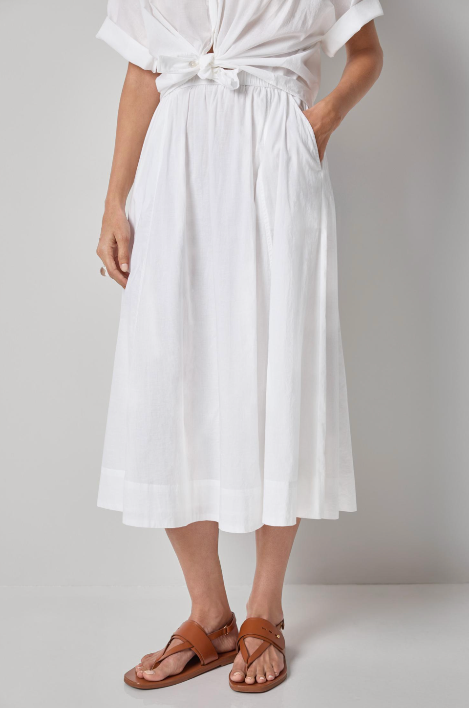 Voile Circle Skirt White / Medium