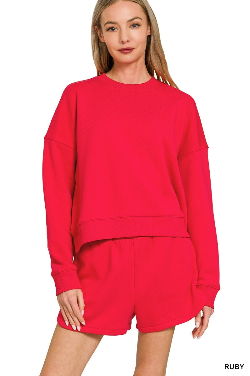 Fleece Sweatshirt & Shorts Set – nk boutique baton rouge