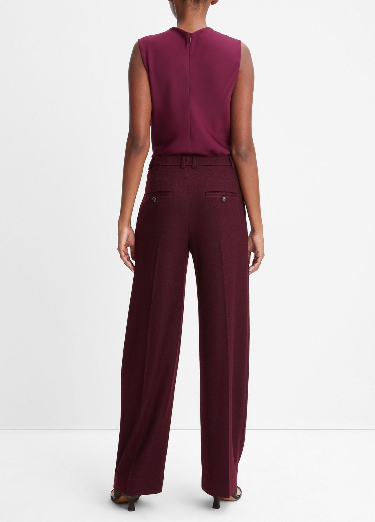 Cozy Wool Pleat Front Pant in Cherry Wine – nk boutique baton rouge